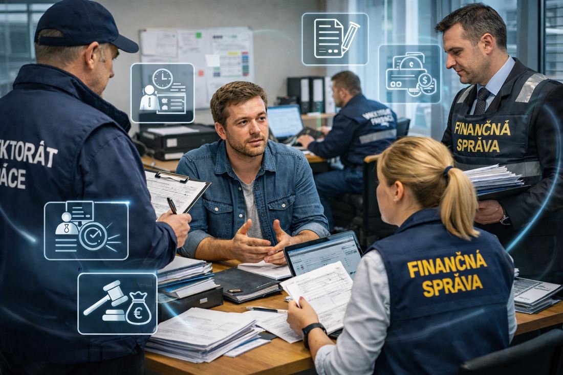 Kontrola Inšpektorátom práce a orgánmi Finančnej správy: priebeh kontroly a čo v praxi rozhoduje pri posudzovaní fiktívnych živností 